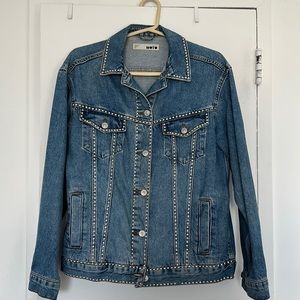 Topshop denim jacket with stud detail